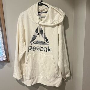 Reebok Men's Off-White Hoodie Sweater